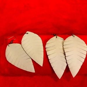 Genuine leather handmade earrings